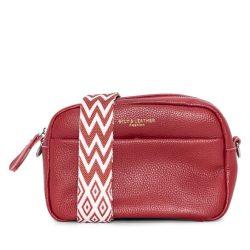 Lederhandtasche rot
