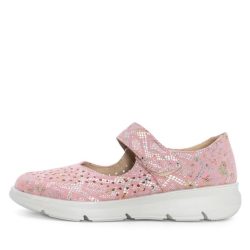 TOPWAY COMFORT Damenslipper rosa gemustert
