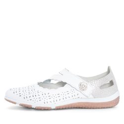 TOPWAY COMFORT Damenslipper weiß/silber
