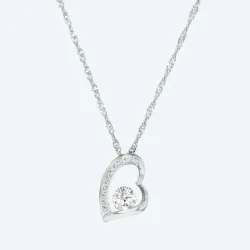 amor Herzanhänger mit Kette 925 Silber