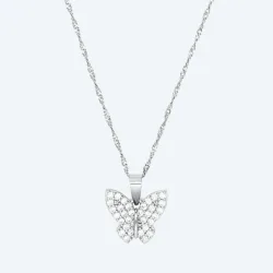 amor Schmetterling-Anhänger mit Kette 925 Silber