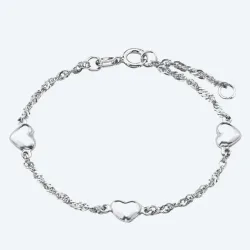 amor Herz-Armband 925 Silber rhodiniert