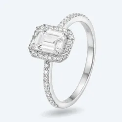 amor Ring 925 Silber rhodiniert Zirkonia