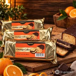 Orangenkuchen m. Schokoüberzug 400g