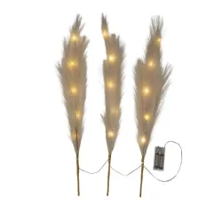 LED-Pampasgras 3tlg. Beige