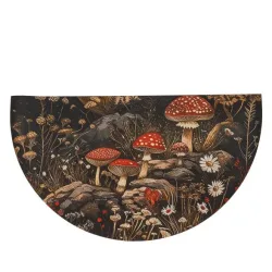 Fußmatte halbrund in 3D-Optik 50x90cm