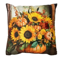 LED-Kissen Sonnenblumen 40x40cm