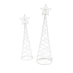 2 LED-Outdoor Tannenbäume