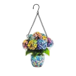 Fensterbild Hortensien in Vase