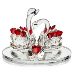 Crystal Dreams Schwanenpaar rot