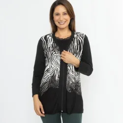 MILANO Design Damen-Shirtjacke multicolor