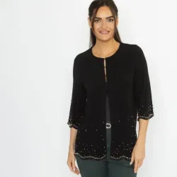 MILANO Design Damen-Shirtjacke schwarz