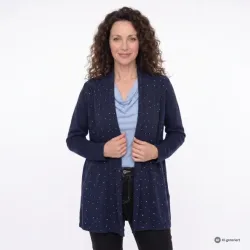 mocca by J. Leibfried Strickjacke dunkelblau