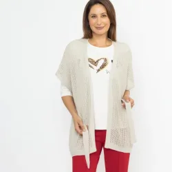 mocca by J. Leibfried Strickjacke stone