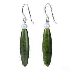 Ohrhänger 925 St. Silber Nephrit Jade