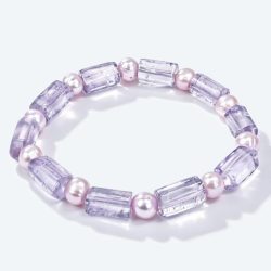 Armband Amethyst, Süßwasserzuchtperlen