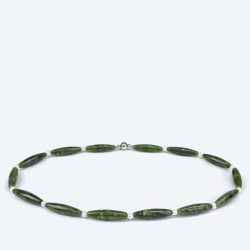 Collier Nephrit Jade, SWZPerlen Magnetverschluß
