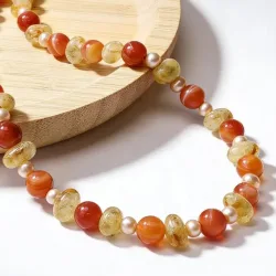Collier Achat, Citrin