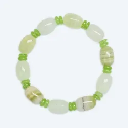 Armband Nephrit, Quarz
