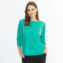 CHRISTIAN MATERNE Damen-Pullover grün