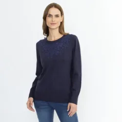 CHRISTIAN MATERNE Damen-Pullover dunkelblau