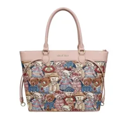 Henney Bear Shopper rosa/multicolor