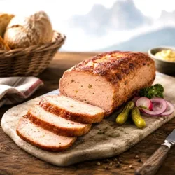 Fleischkas mit Champignons