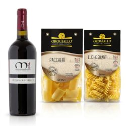 Pasta Orogiallo 2 X 500 Gramm mit 1 Flaschen Wein