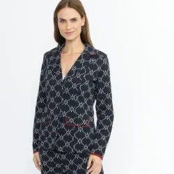 Lounge Collection by H. S. Blazer marine/weiß