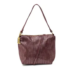 Luca Lorenzo Schultertasche beere metallic