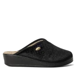 SANITAL LIGHT Damenhausschuh schwarz sparkle
