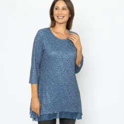 TRENDS by J. Leibfried Longshirt petrol/dunkelblau