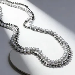 Collier Süßwasserzuchtperlen endlos