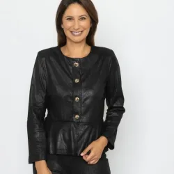 Signature Coll. by H. S. Kunstlederjacke schwarz