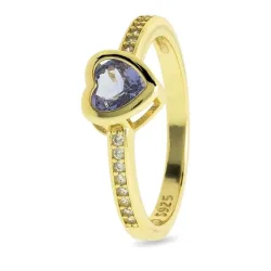 Ring 925 St. Silber vergoldet Tansanit