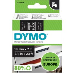 DYMO Schriftband D1 weiss/schwarz S0720910 19mm/7m