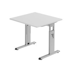 Hammerbacher Höhenverstellbarer Schreibtisch Matrix Lichtgrau 800 x 800 x 850 x 68 - 85 mm