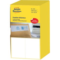 AVERY Zweckform Frankieretiketten 3435 Weiss 38 x 135 mm 500 Blatt à 2 Etiketten