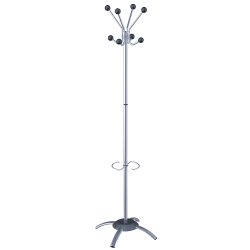 Realspace Garderobenständer 40 x 500 x 1700mm Chrom, Schwarz