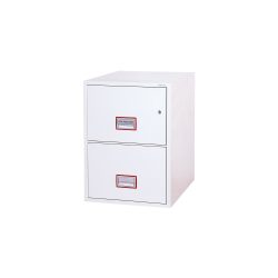 Phoenix World Class Vertical Fire File Feuersicherer Hängeregistraturschrank 49L FS2252K Schlüssel Weiß 525 x 675 x 720 mm