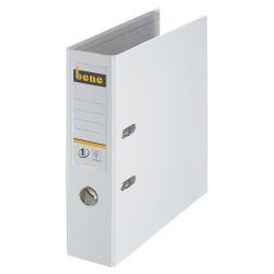 Bene No.1 Power Ordner A4 80 mm Weiss 2 Ringe 291400 PP (Polypropylen) Glatt Hochformat