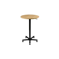 Hammerbacher Säulentisch Buche, Schwarz 800 x 1.140 x 720 - 1.140 mm