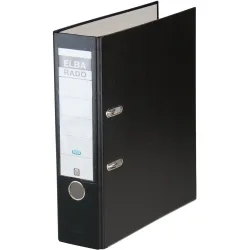 Elba rado Rado Star Brilliant Ordner A4 80 mm Schwarz 2 Ringe Karton, PP (Polypropylen) Matt