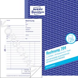 AVERY Zweckform Rechnungsformular 704 DIN A5 Perforiert N/A 40 Blatt
