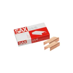 SAX 24/6 Heftklammern 1-246-01 Kupfer Kupfer 1000 Stück