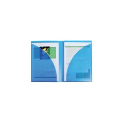 Exacompta Präsentationsmappe Twin File DIN A4 Blau, Transparent Polypropylen