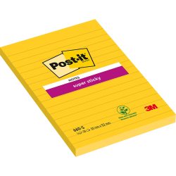 Post-it Haftnotizen 101 x 152 mm Gelb Rechteckig Liniert 6 Stück à 75 Blatt