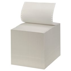 Niceday Computer-Endlospapier DIN A4+ 60 g/m² Längsperforation, 1-fach Weiß 2000 Blatt