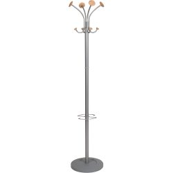 Alba Garderobenständer PMVIENA 38 x 350 x 1790mm Silber Grau