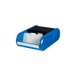 HELIT Visitenkartenbox H6218093 schwarz/blau 67x136x240mm